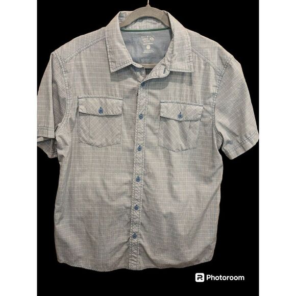 Mountain Hardwear Other - Mountain Hardwear Mens Medium Gray    short sleeve‎  button Hiking Shirt